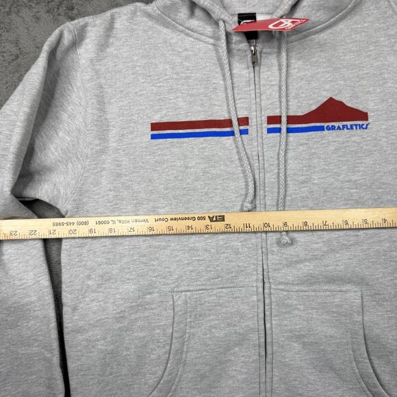 Grafletics Mount Hood Oregon Fleece Hoodie NWT S Ski Snowboard Zip Up Jacket - Picture 7 of 8